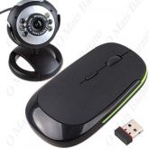 Webcam Com Microfone + Mouse Sem Fio